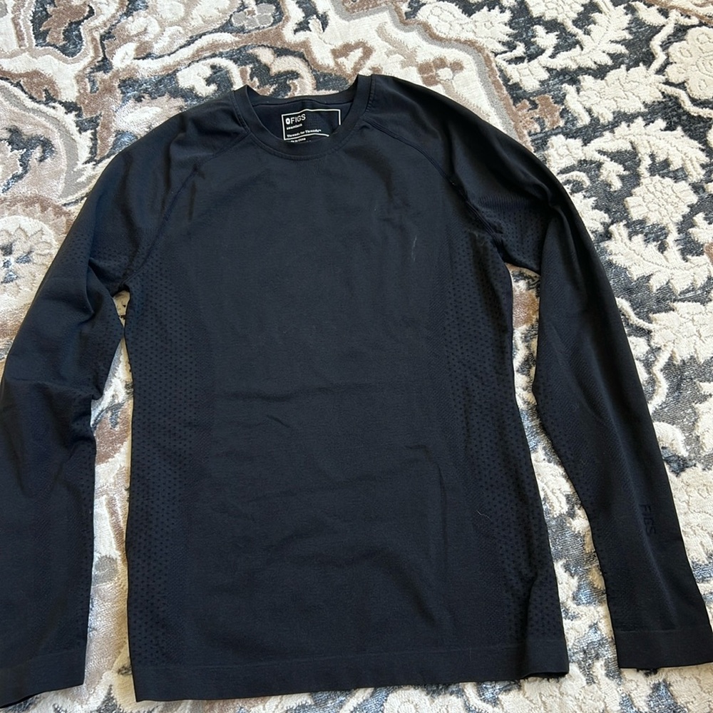 Figs Black Salta Seamless Longsleeve Underscrub